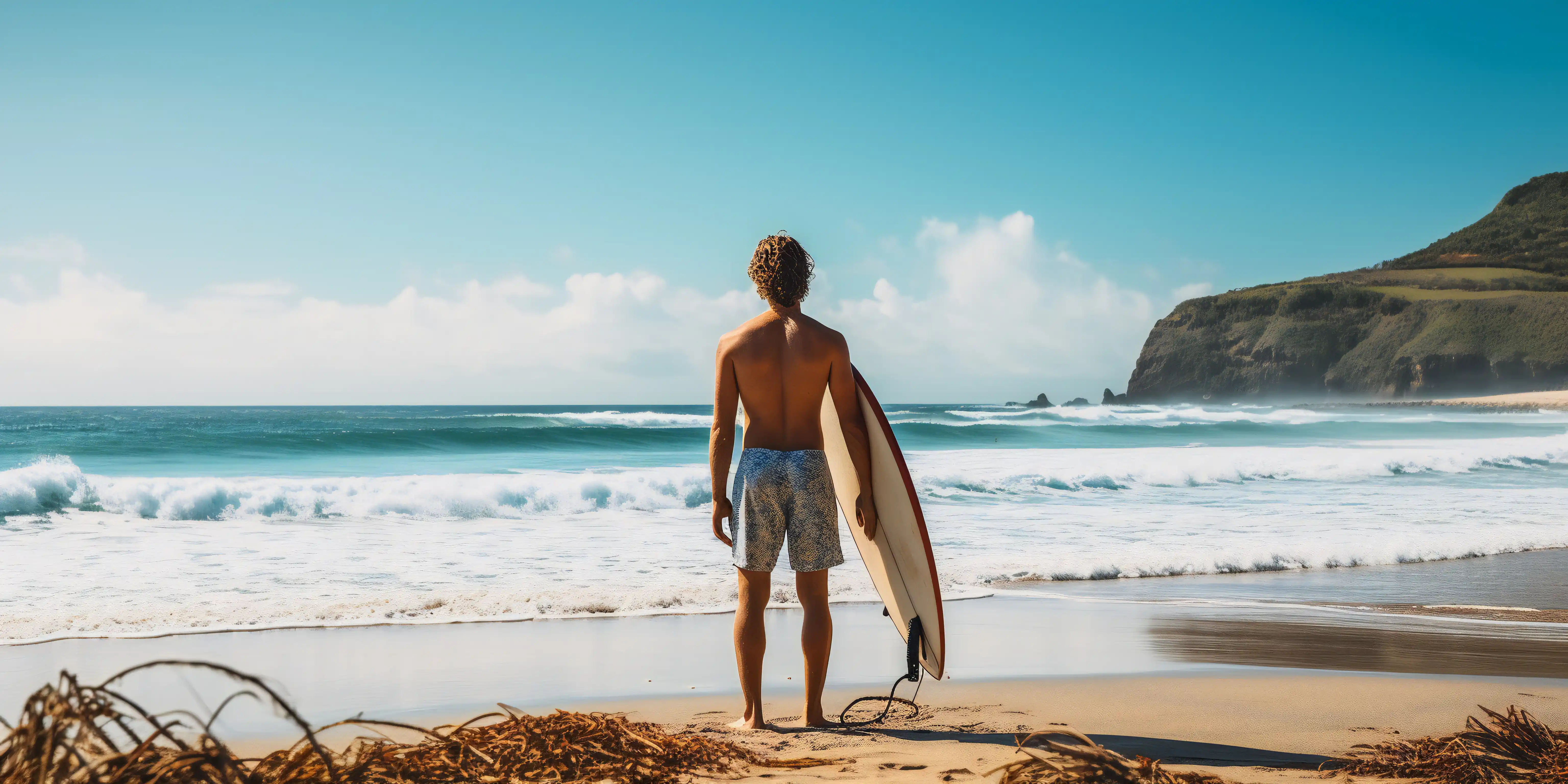 surfista en la playa